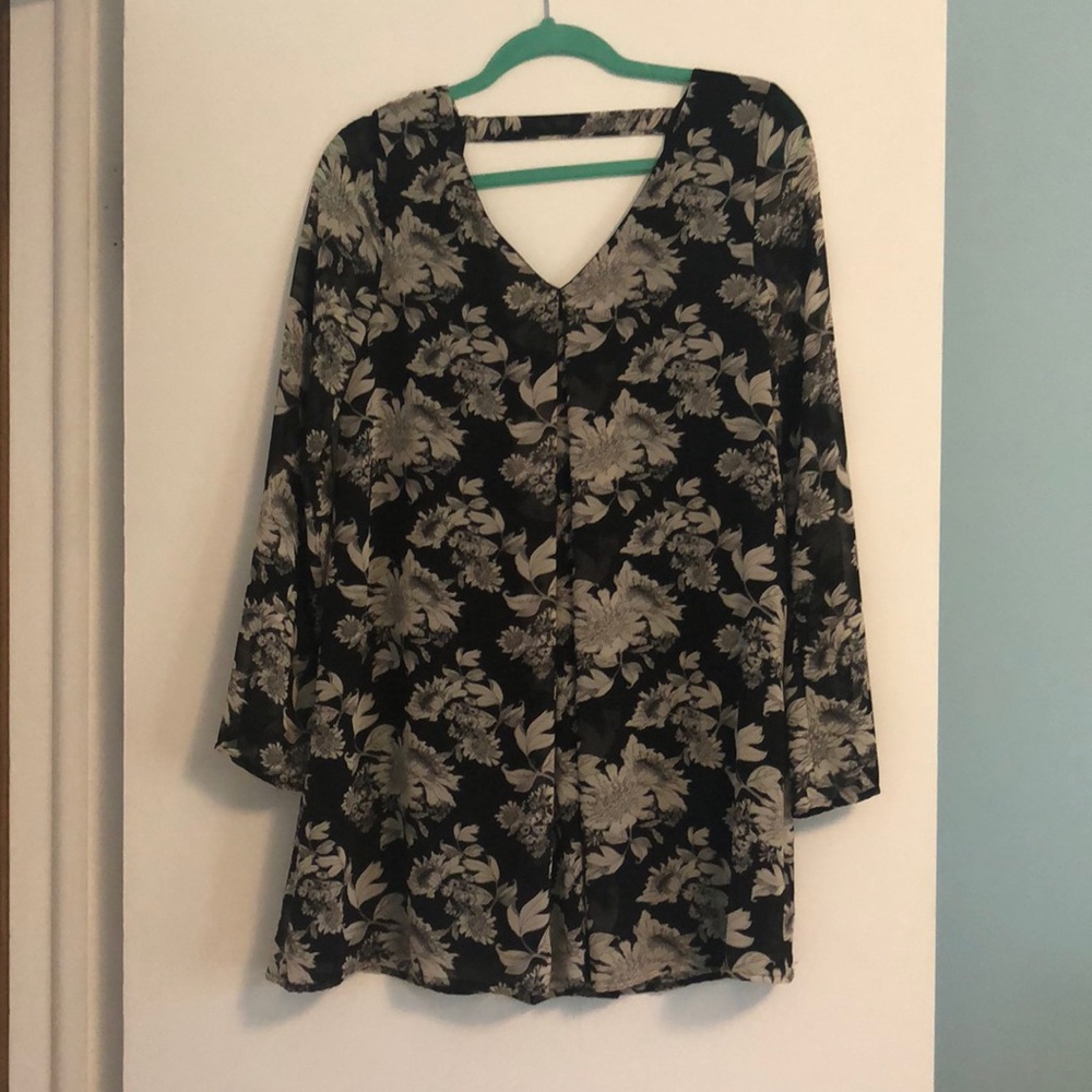Black floral dress